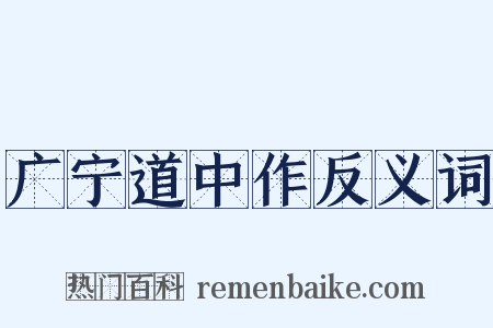 广宁道中作反义词是什么意思的图片